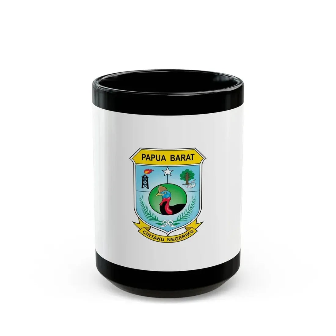 Flag of West Papua Indonesia - Black Coffee Mug - Go Mug Yourself