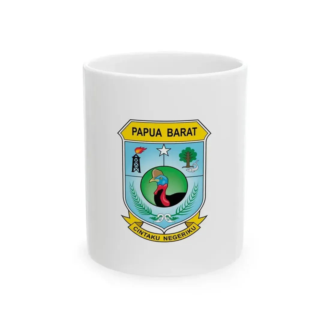 Flag of West Papua Indonesia - White Coffee Mug 11oz - Go Mug Yourself