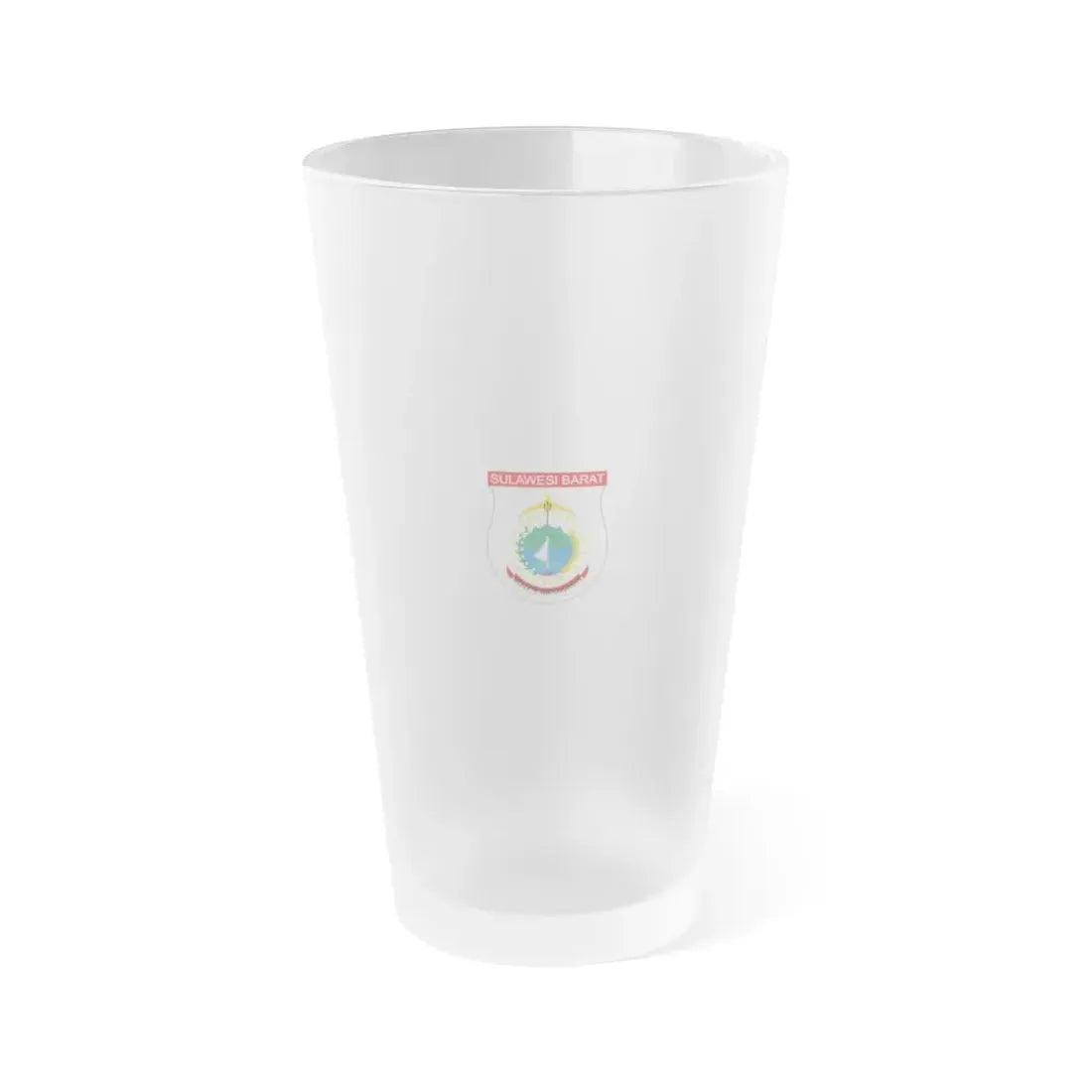 Flag of West Sulawesi Indonesia - Frosted Pint Glass 16oz 16oz Frosted - Go Mug Yourself