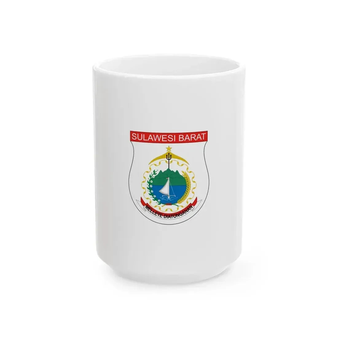 Flag of West Sulawesi Indonesia - White Coffee Mug 15oz - Go Mug Yourself