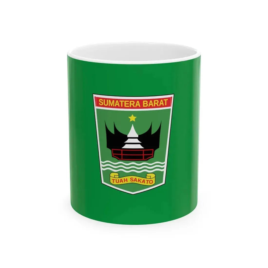 Flag of West Sumatra Indonesia - White Coffee Mug 11oz - Go Mug Yourself