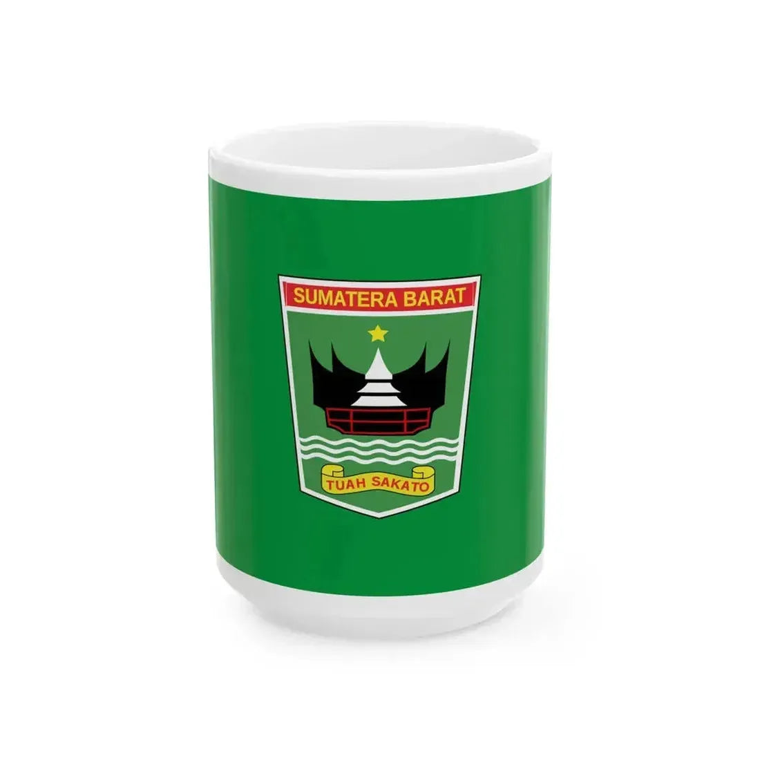 Flag of West Sumatra Indonesia - White Coffee Mug 15oz - Go Mug Yourself