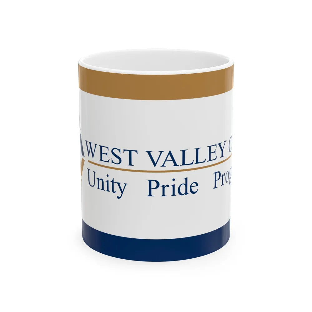 Flag of West Valley City Utah (United States) White Coffee Mug 11oz - Go Mug Yourself