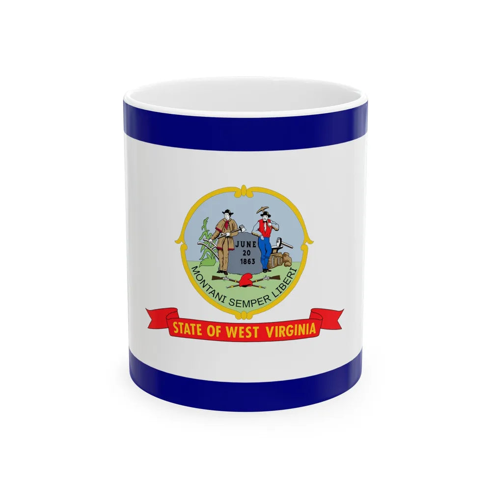 Flag of West Virginia 1907-1929 (United States) White Coffee Mug 11oz - Go Mug Yourself