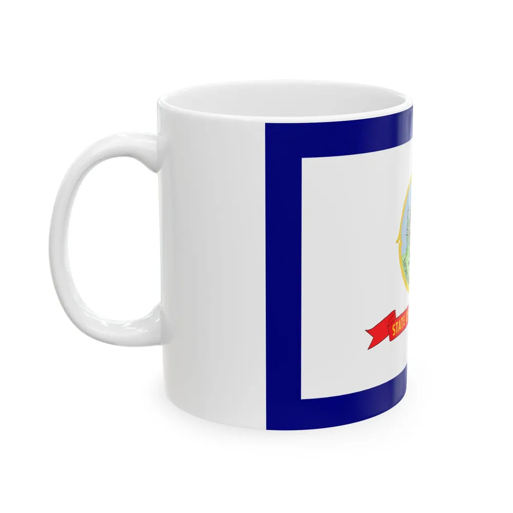 Flag of West Virginia 1907-1929 (United States) White Coffee Mug - Go Mug Yourself
