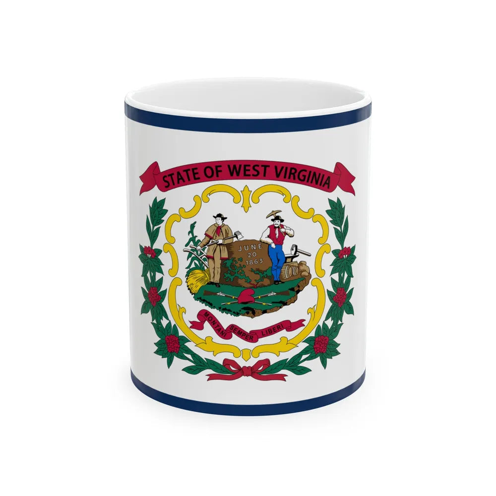 Flag of West Virginia (United States) White Coffee Mug 11oz - Go Mug Yourself
