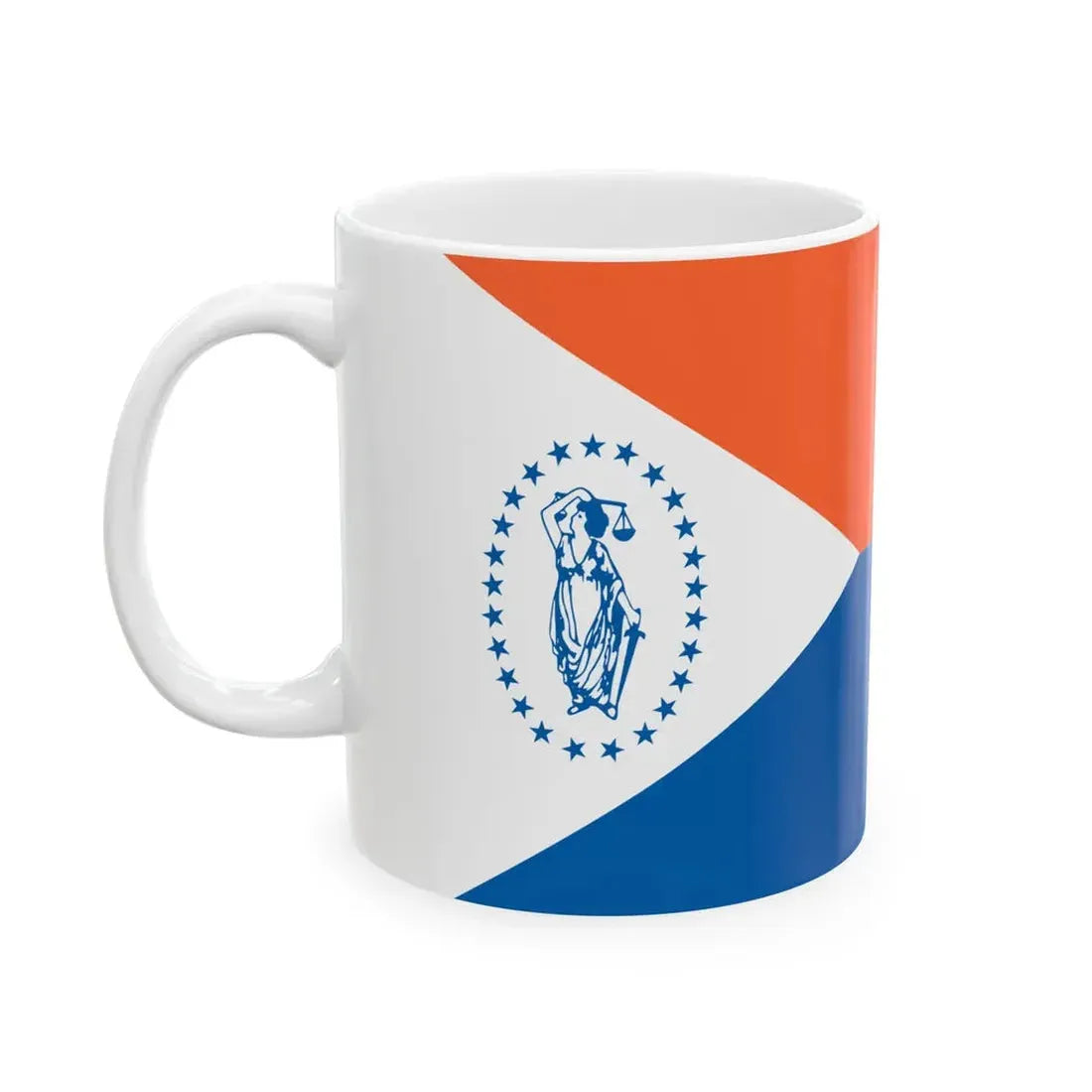 Flag of Westchester County New York 1939-1985 (United States) White Coffee Mug - Go Mug Yourself