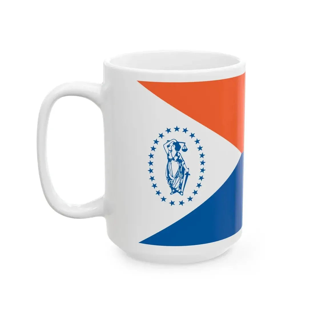 Flag of Westchester County New York 1939-1985 (United States) White Coffee Mug - Go Mug Yourself