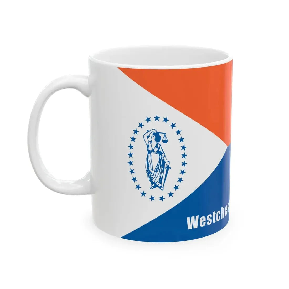 Flag of Westchester County New York (United States) White Coffee Mug - Go Mug Yourself