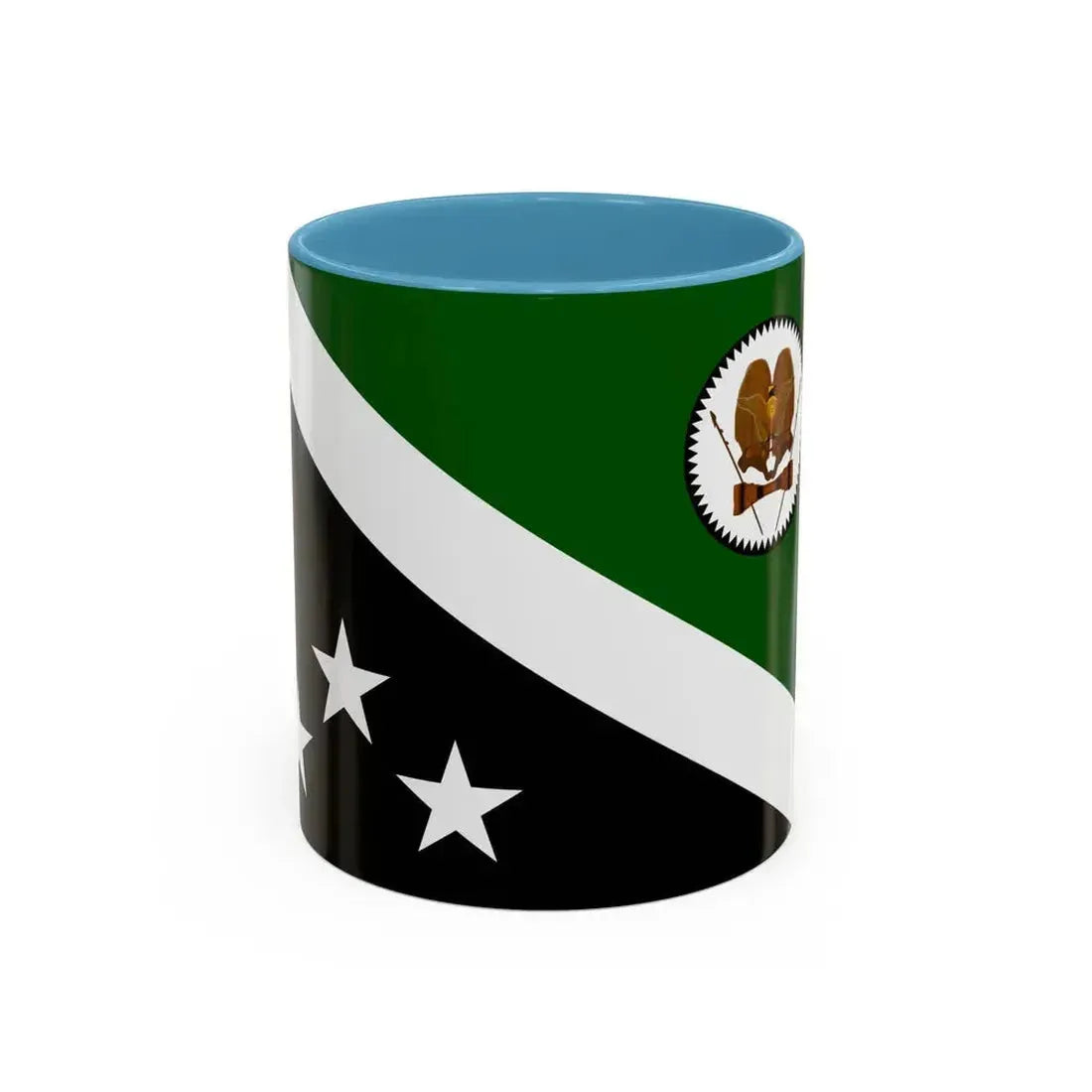Flag of Western Highlands Papa New Guinea - Accent Coffee Mug 11oz Light Blue - Go Mug Yourself