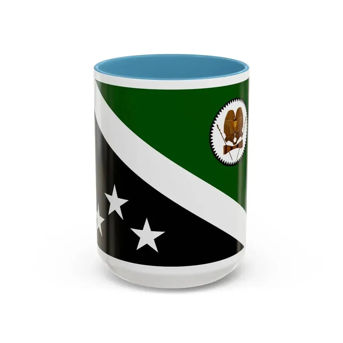 Flag of Western Highlands Papa New Guinea - Accent Coffee Mug 15oz Light Blue - Go Mug Yourself