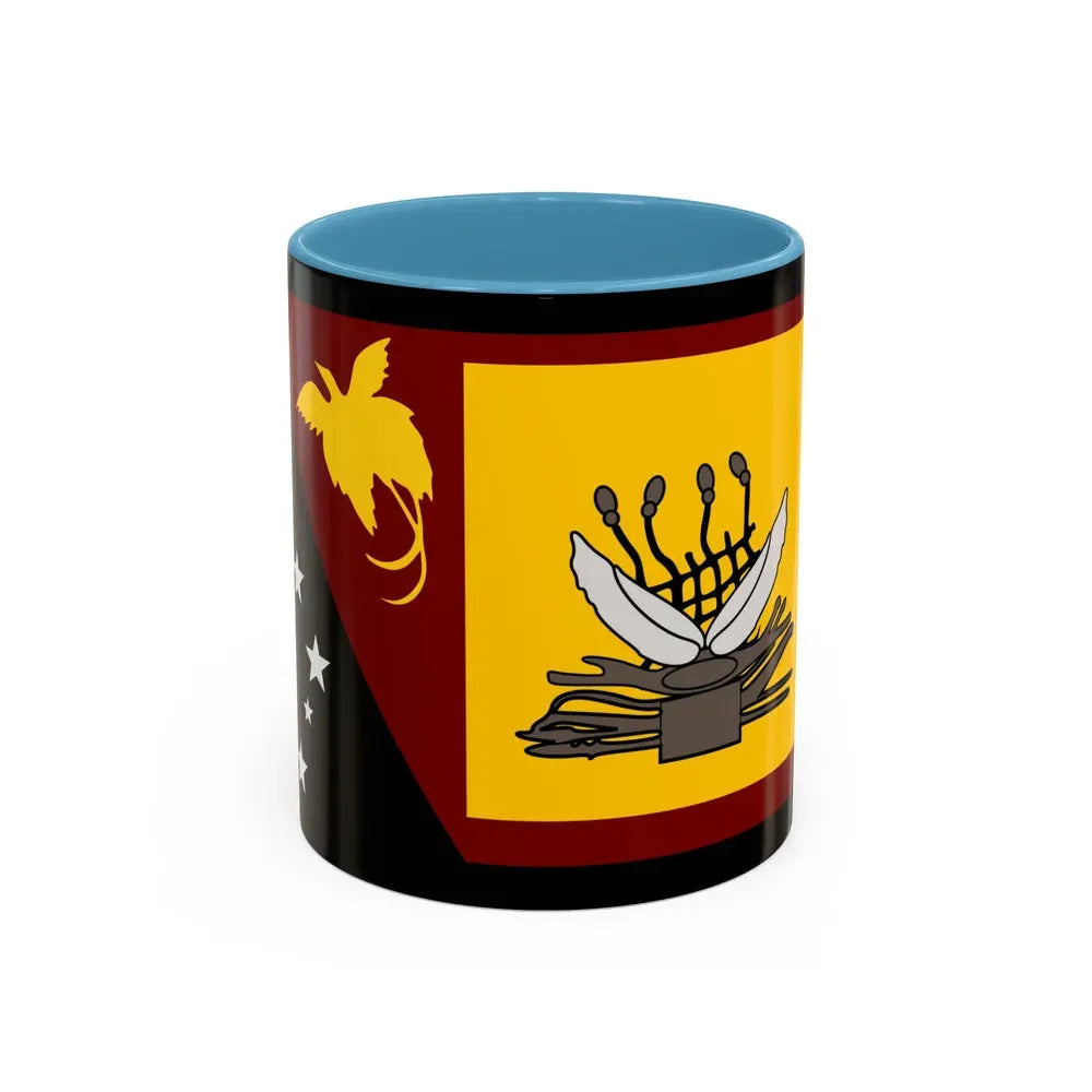 Flag of Western Province Papa New Guinea - Accent Coffee Mug 11oz Light Blue - Go Mug Yourself