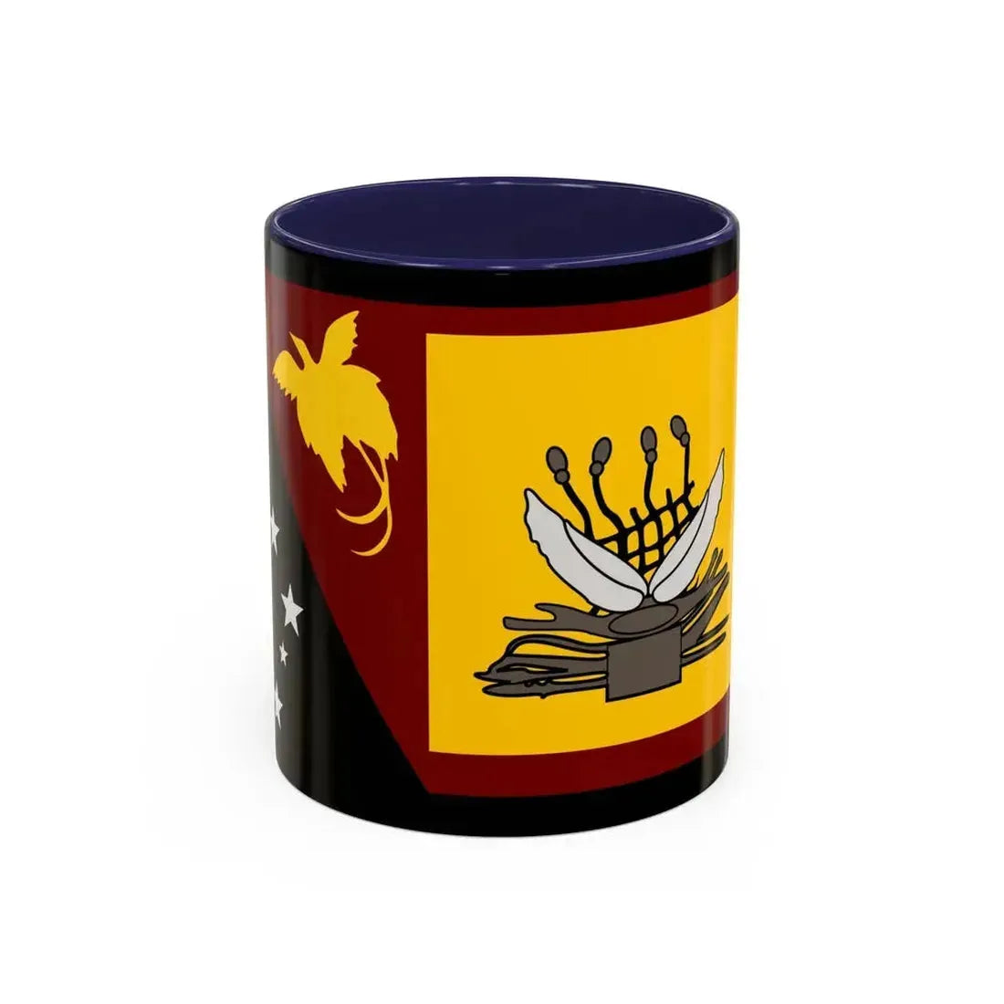 Flag of Western Province Papa New Guinea - Accent Coffee Mug 11oz Navy - Go Mug Yourself