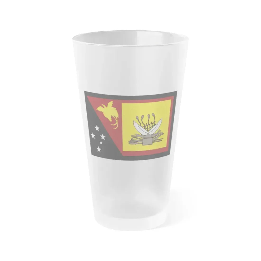 Flag of Western Province Papa New Guinea - Frosted Pint Glass 16oz 16oz Frosted - Go Mug Yourself