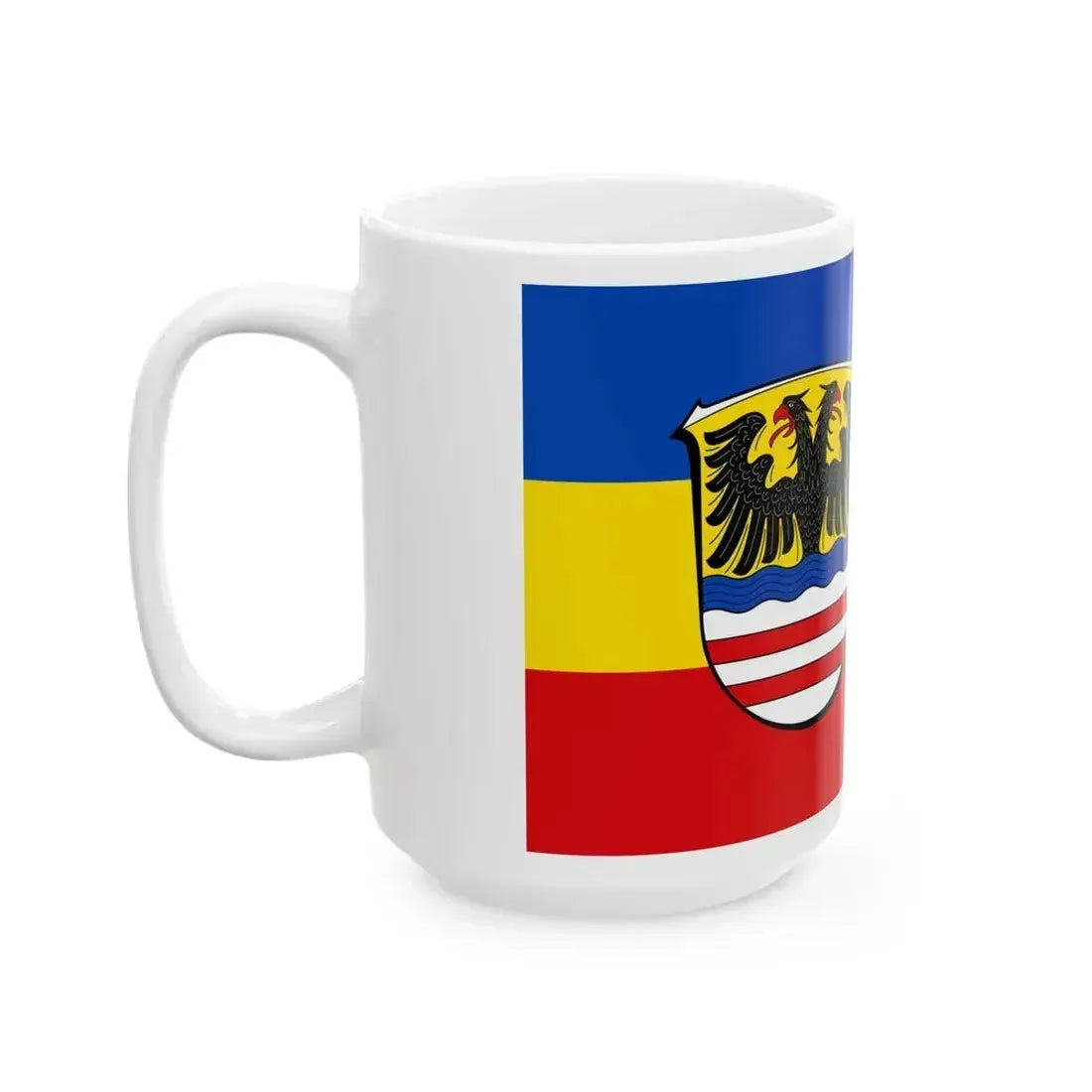 Flag of Wetteraukreises Germany - White Coffee Mug - Go Mug Yourself