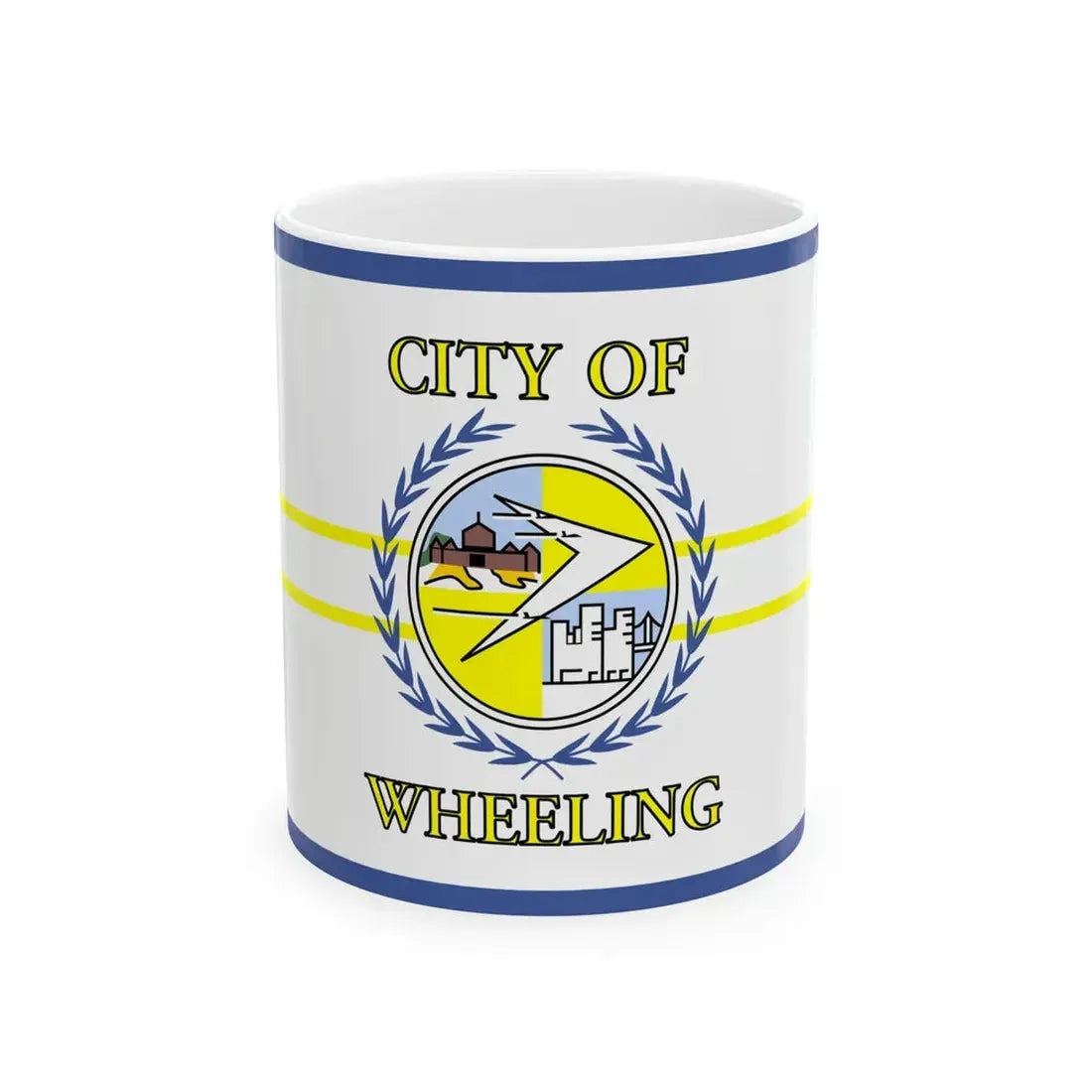 Flag of Wheeling West Virginia 1968-2018 (United States) White Coffee Mug 11oz - Go Mug Yourself