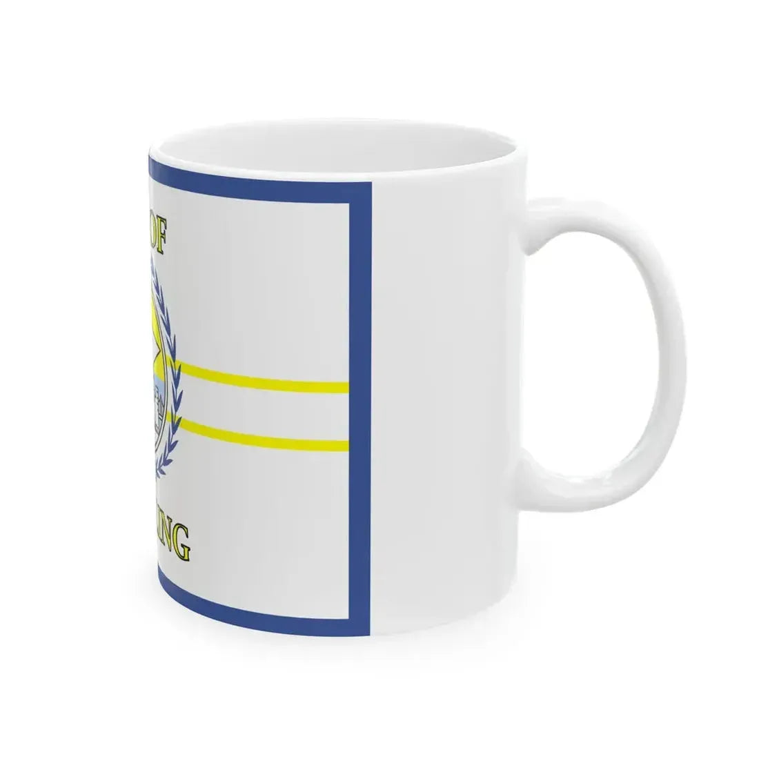 Flag of Wheeling West Virginia 1968-2018 (United States) White Coffee Mug - Go Mug Yourself