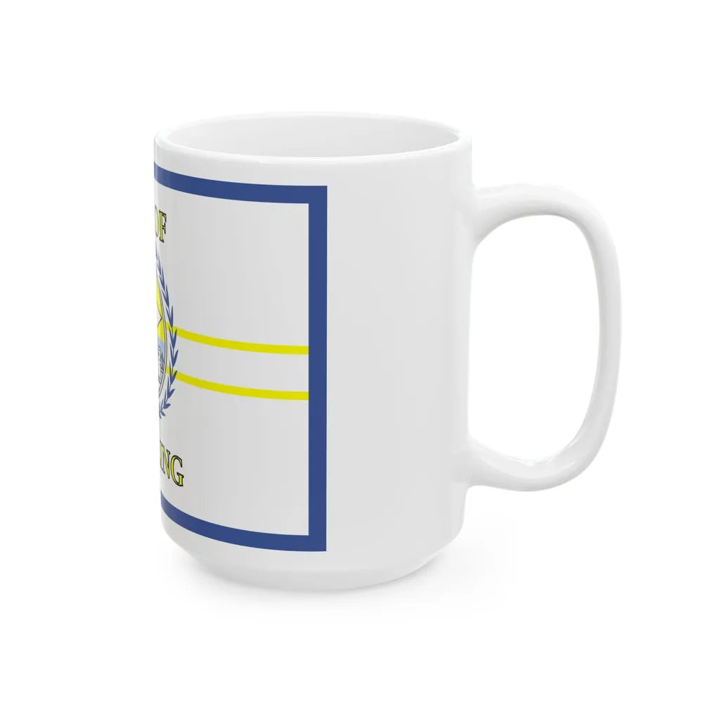 Flag of Wheeling West Virginia 1968-2018 (United States) White Coffee Mug - Go Mug Yourself