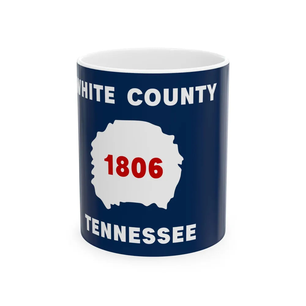 Flag of White County Tennessee (United States) White Coffee Mug 11oz - Go Mug Yourself