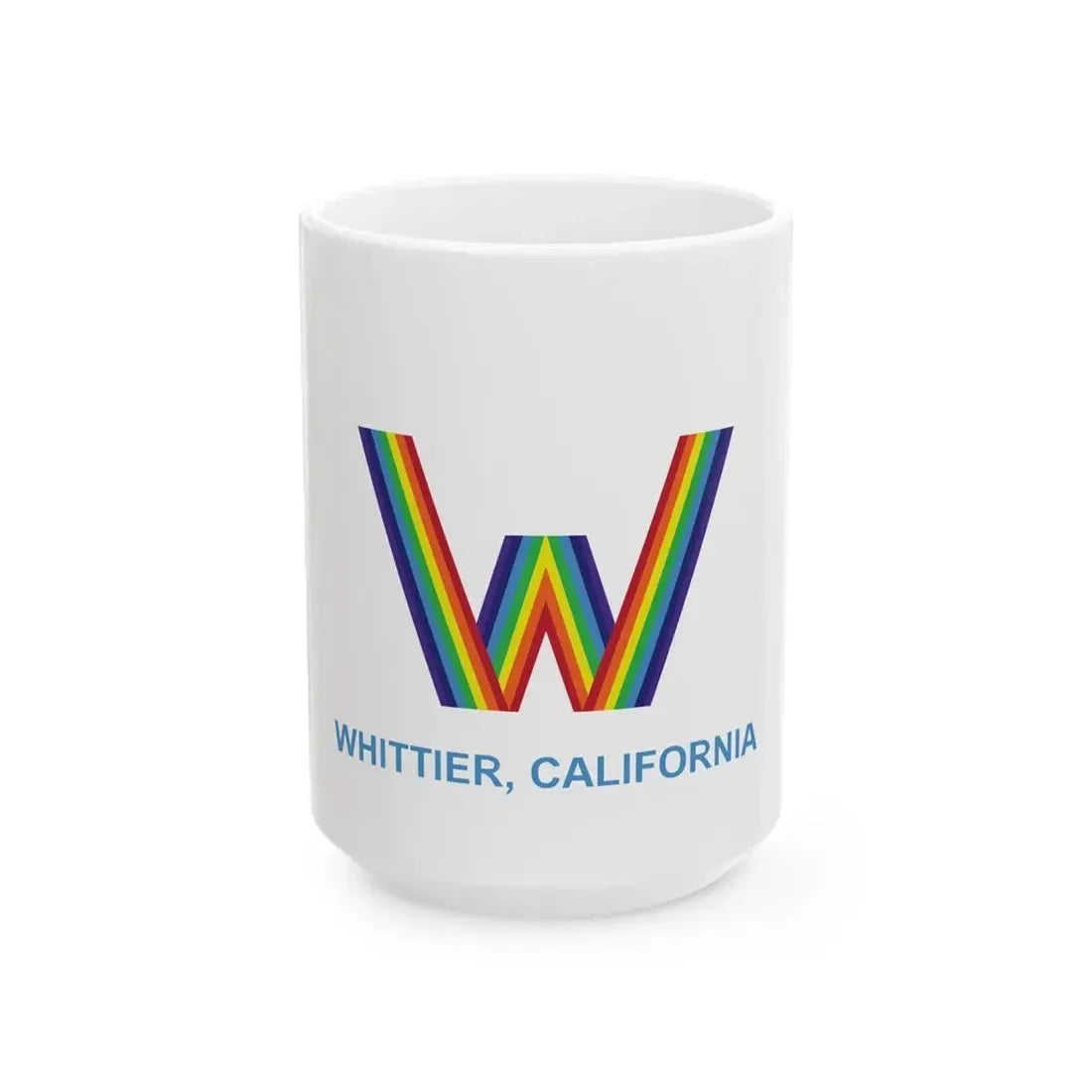 Flag of Whittier California (United States) White Coffee Mug 15oz - Go Mug Yourself