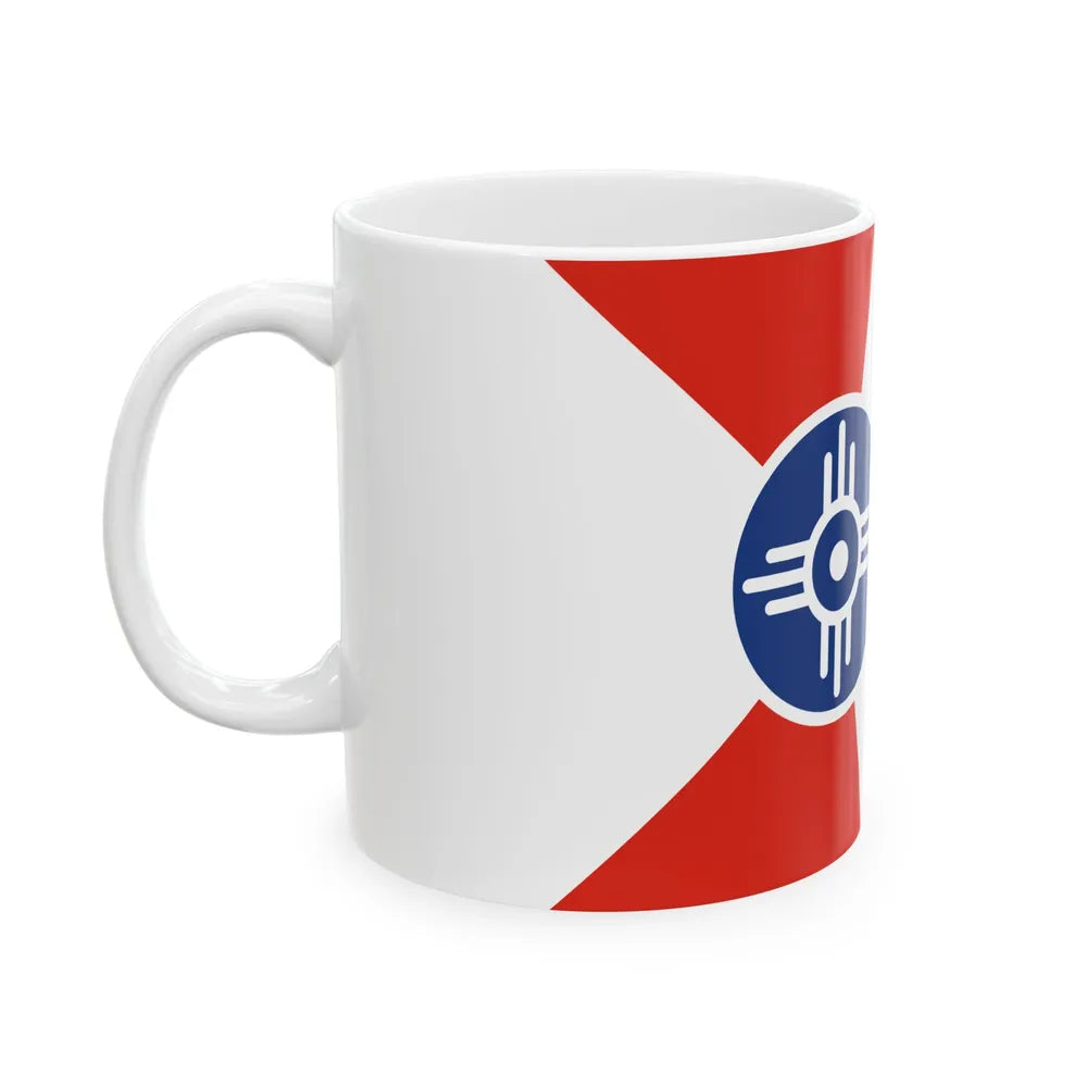 Flag of Wichita Kansas (United States) White Coffee Mug - Go Mug Yourself