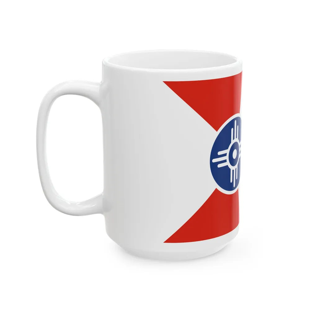 Flag of Wichita Kansas (United States) White Coffee Mug - Go Mug Yourself