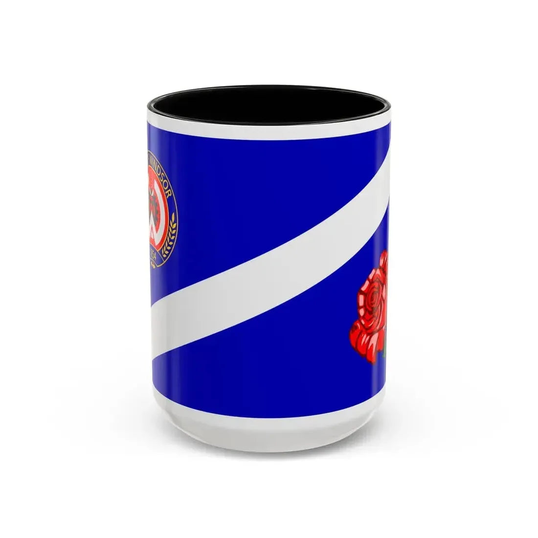 Flag of Windsor Ontario Canada - Accent Coffee Mug 15oz Black - Go Mug Yourself