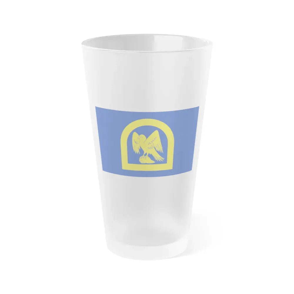 Flag of Wing UK - Frosted Pint Glass 16oz 16oz Frosted - Go Mug Yourself