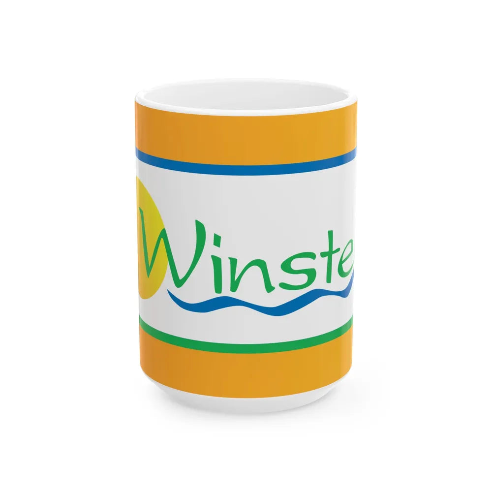 Flag of Winsted Minnesota (United States) White Coffee Mug 15oz - Go Mug Yourself