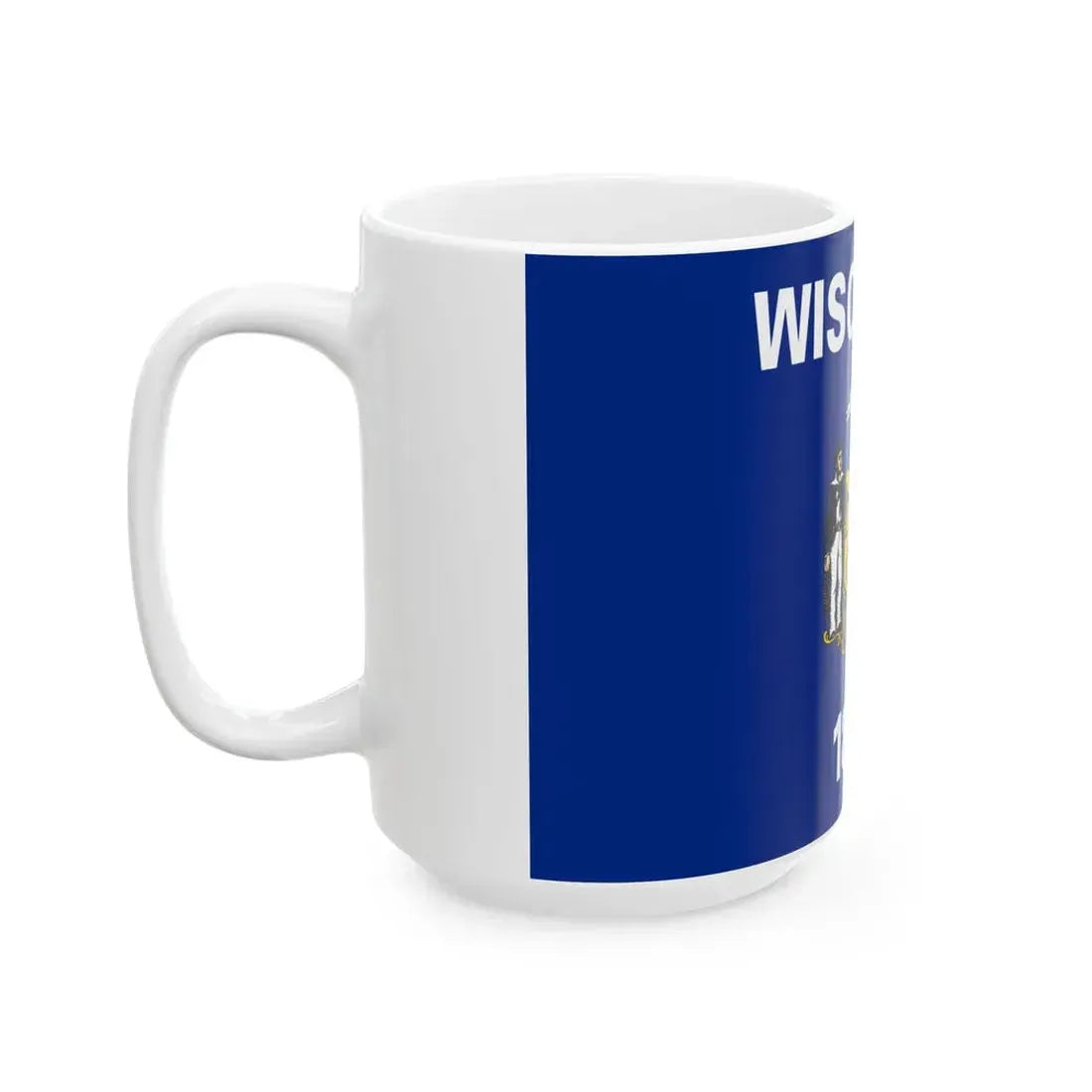 Flag of Wisconsin 3-2 (United States) White Coffee Mug - Go Mug Yourself