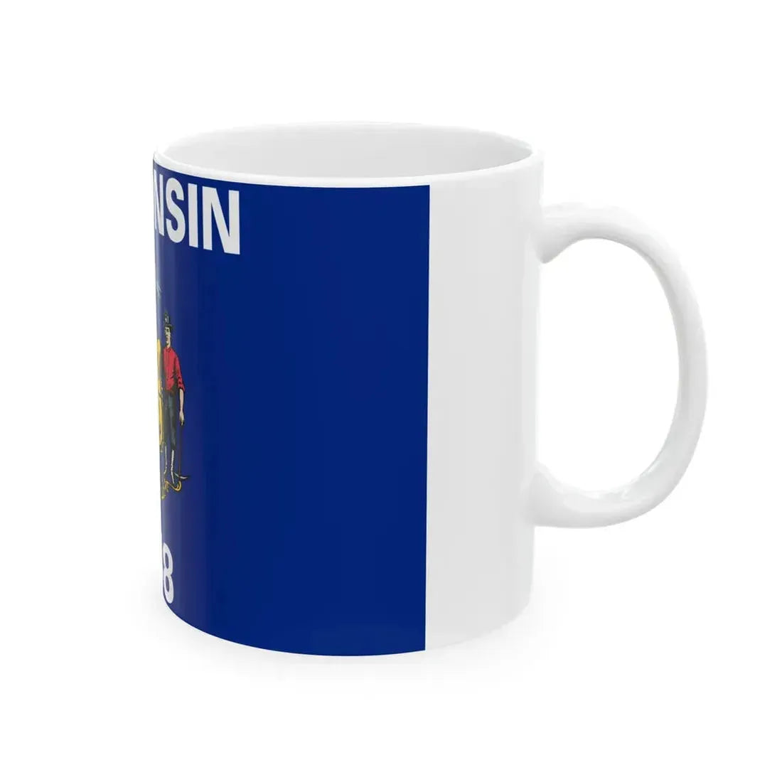 Flag of Wisconsin (United States) White Coffee Mug - Go Mug Yourself