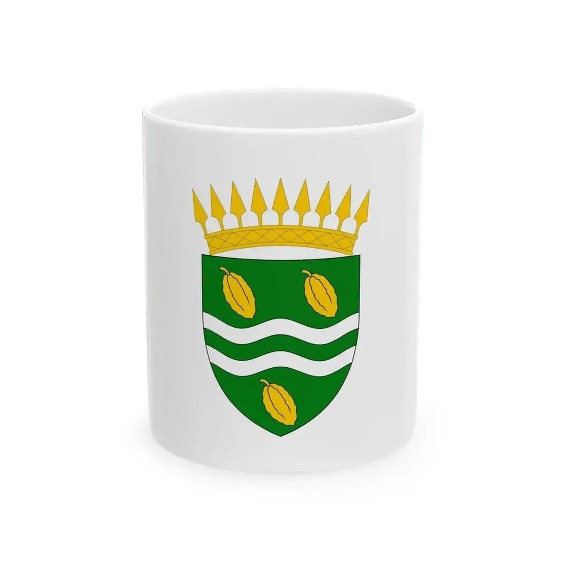 Flag of Woleu-Ntem Province Gabon (Gabon) White Coffee Mug 11oz - Go Mug Yourself