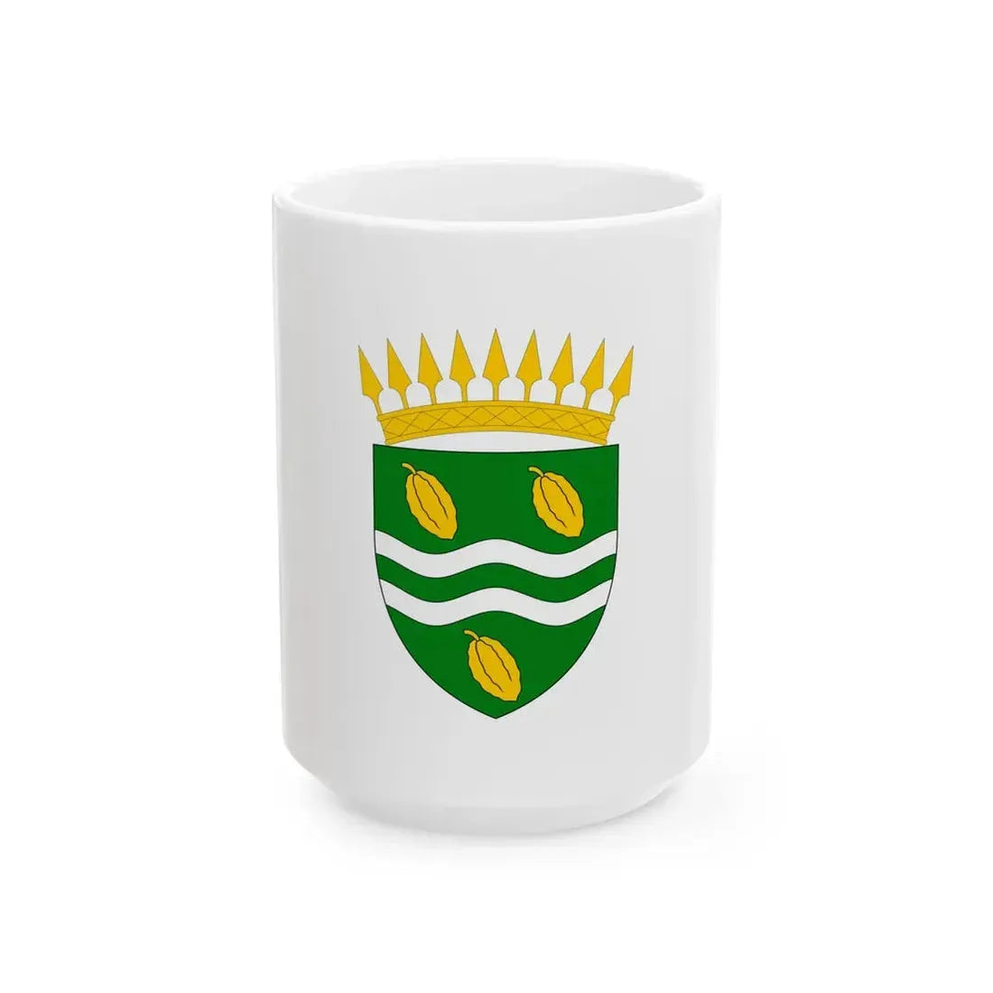 Flag of Woleu-Ntem Province Gabon (Gabon) White Coffee Mug 15oz - Go Mug Yourself