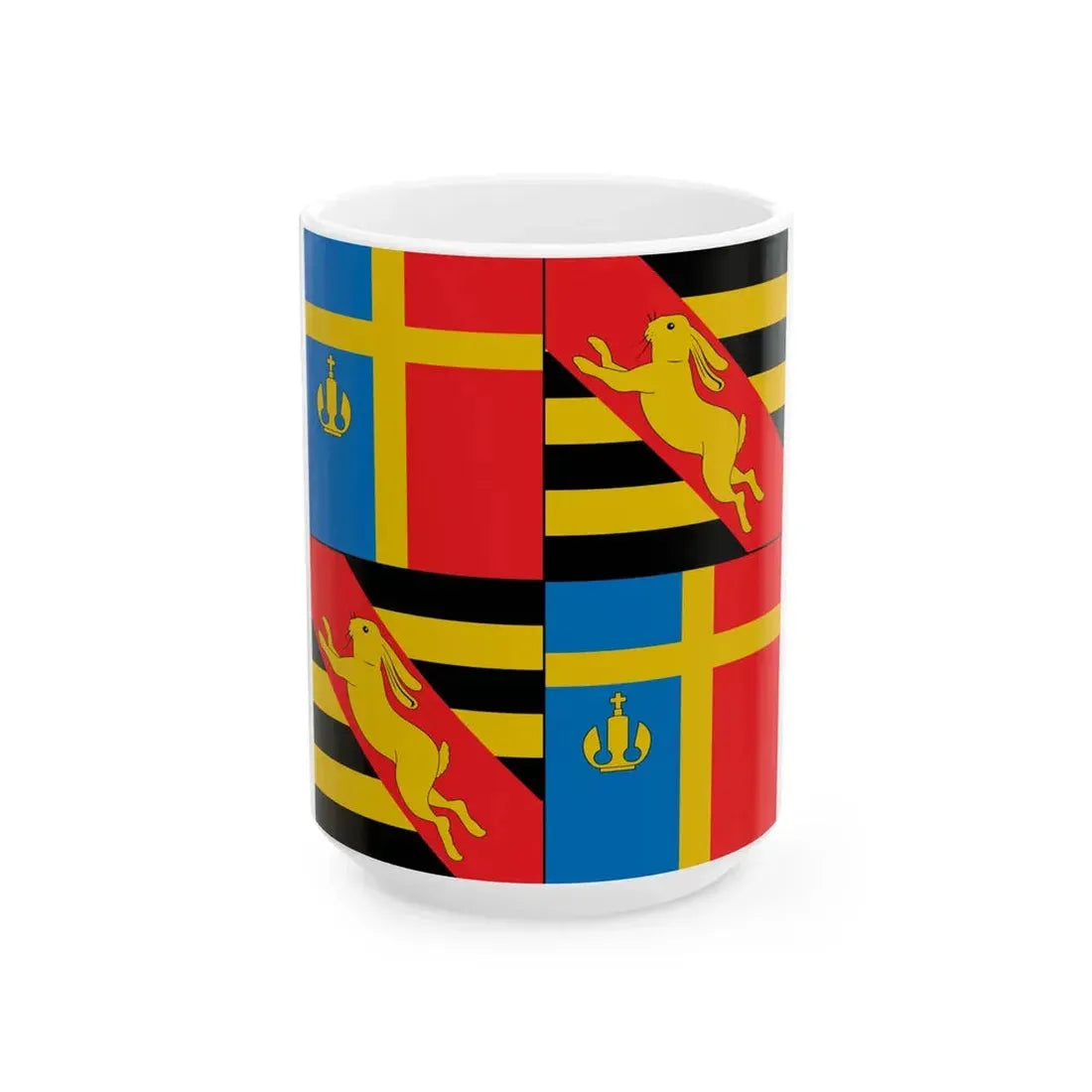 Flag of Wolfgang Haas (Liechtenstein) White Coffee Mug 15oz - Go Mug Yourself