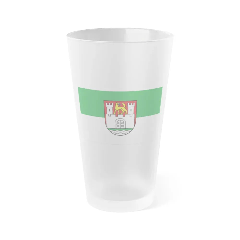 Flag of Wolfsburg Germany - Frosted Pint Glass 16oz 16oz Frosted - Go Mug Yourself