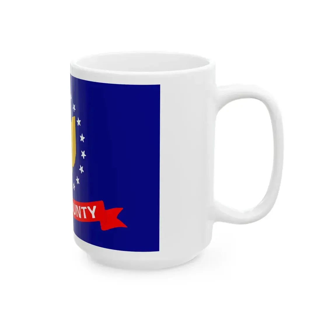 Flag of Wood County Ohio (United States) White Coffee Mug - Go Mug Yourself