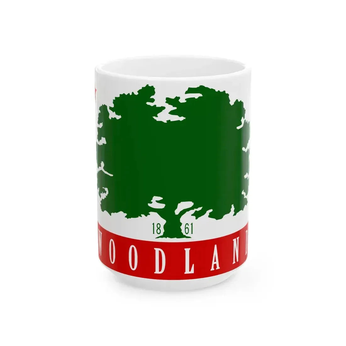 Flag of Woodland California (United States) White Coffee Mug 15oz - Go Mug Yourself