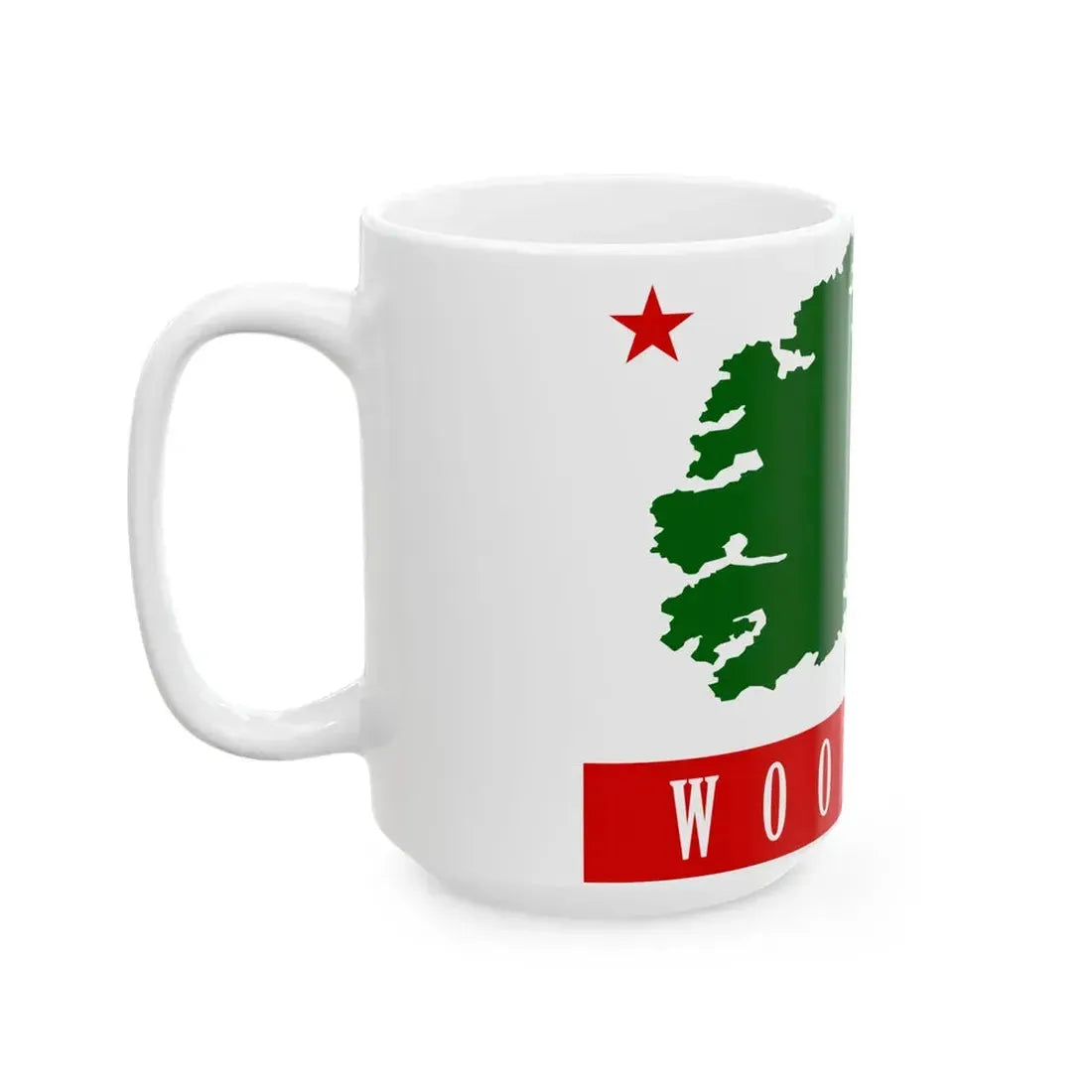 Flag of Woodland California (United States) White Coffee Mug - Go Mug Yourself