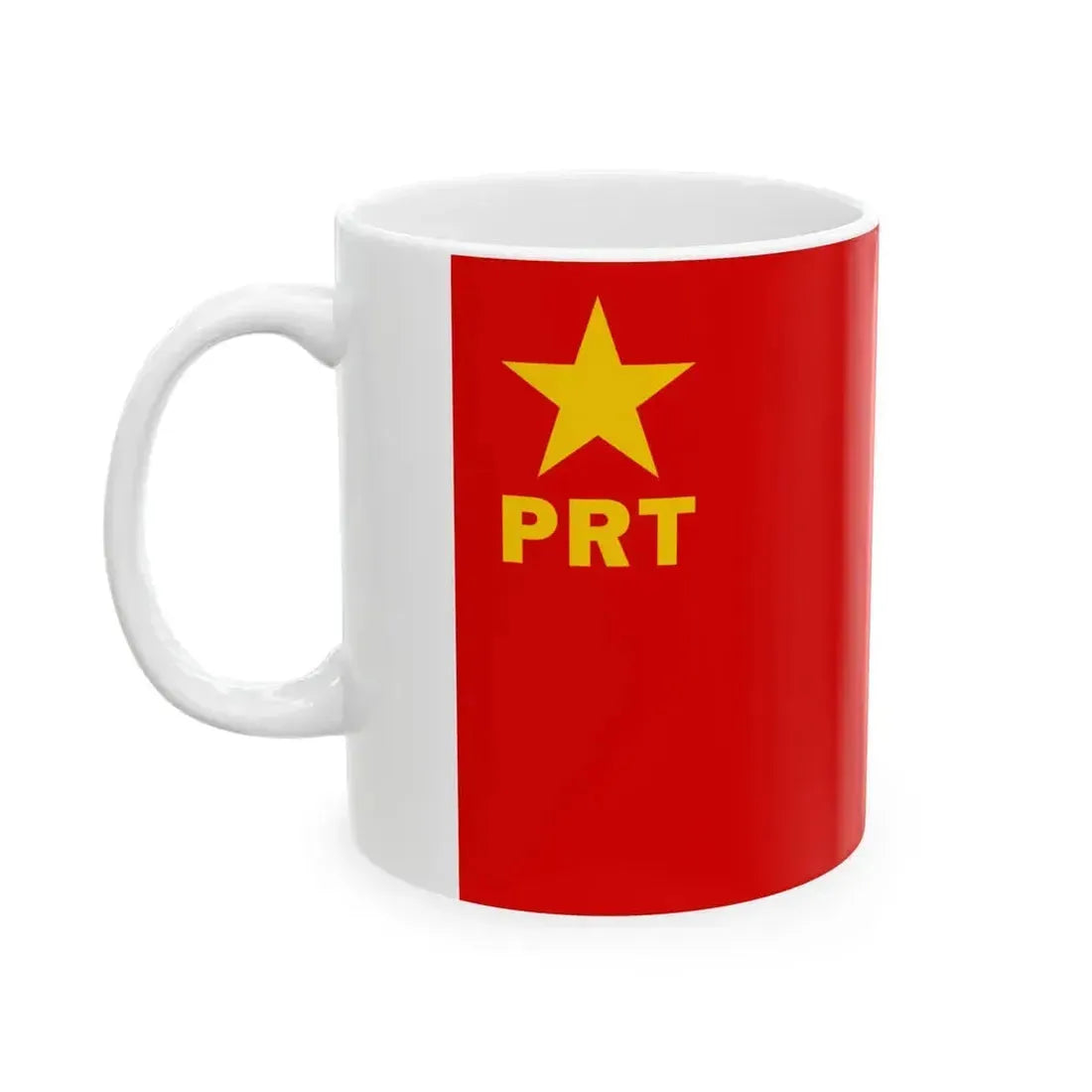 Flag of Workers' Revolutionary Party PRT - White Coffee Mug - Go Mug Yourself