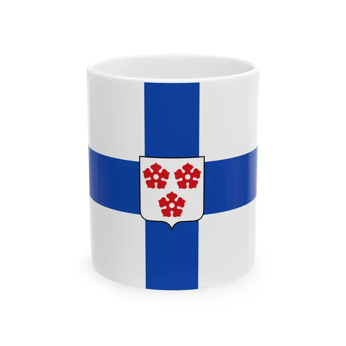 Flag of Wortegem-Petegem (Belgium) White Coffee Mug 11oz - Go Mug Yourself