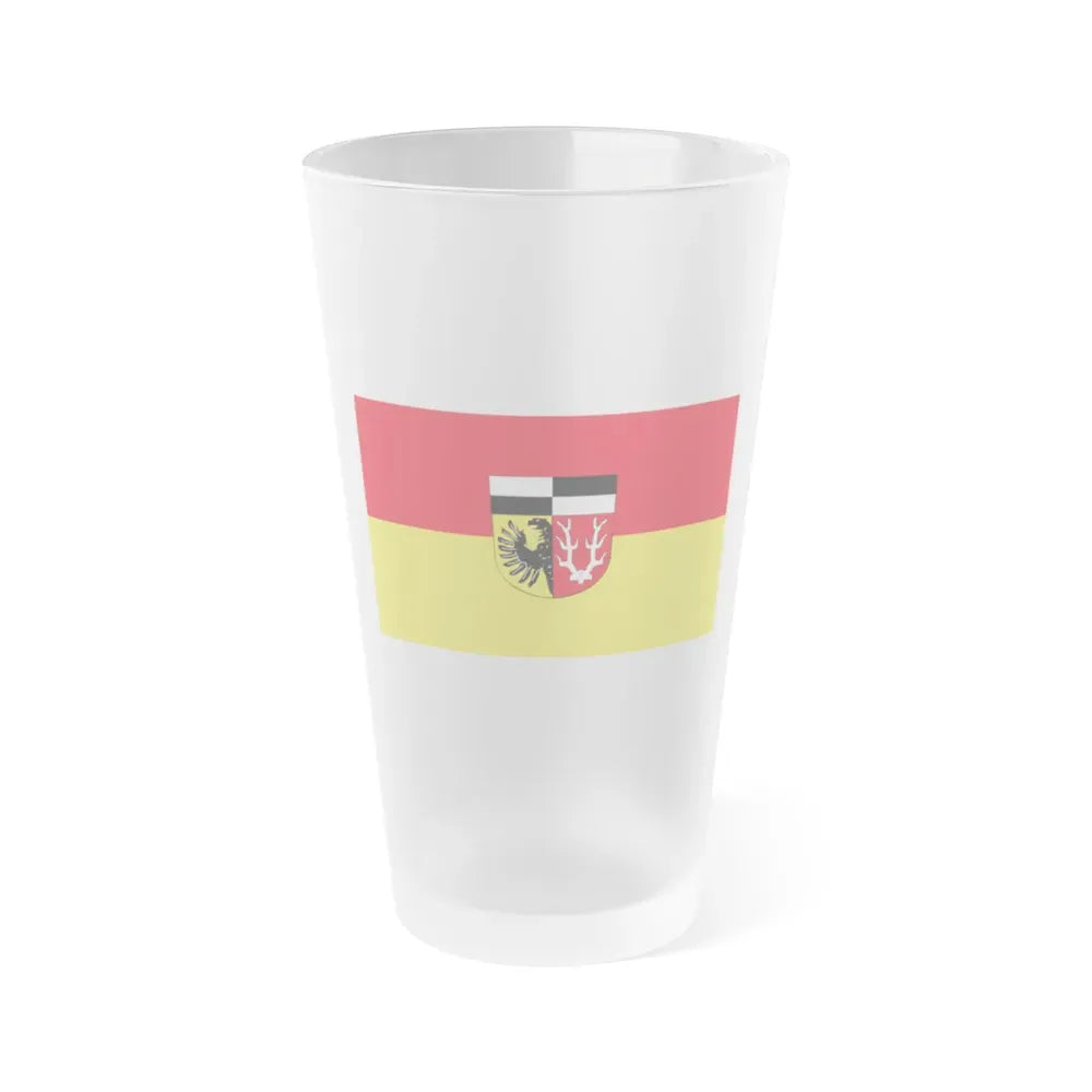 Flag of Wunsiedel Germany - Frosted Pint Glass 16oz 16oz Frosted - Go Mug Yourself