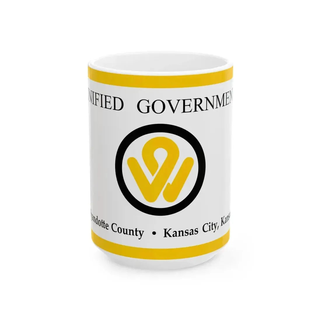 Flag of Wyandotte County Kansas (United States) White Coffee Mug 15oz - Go Mug Yourself