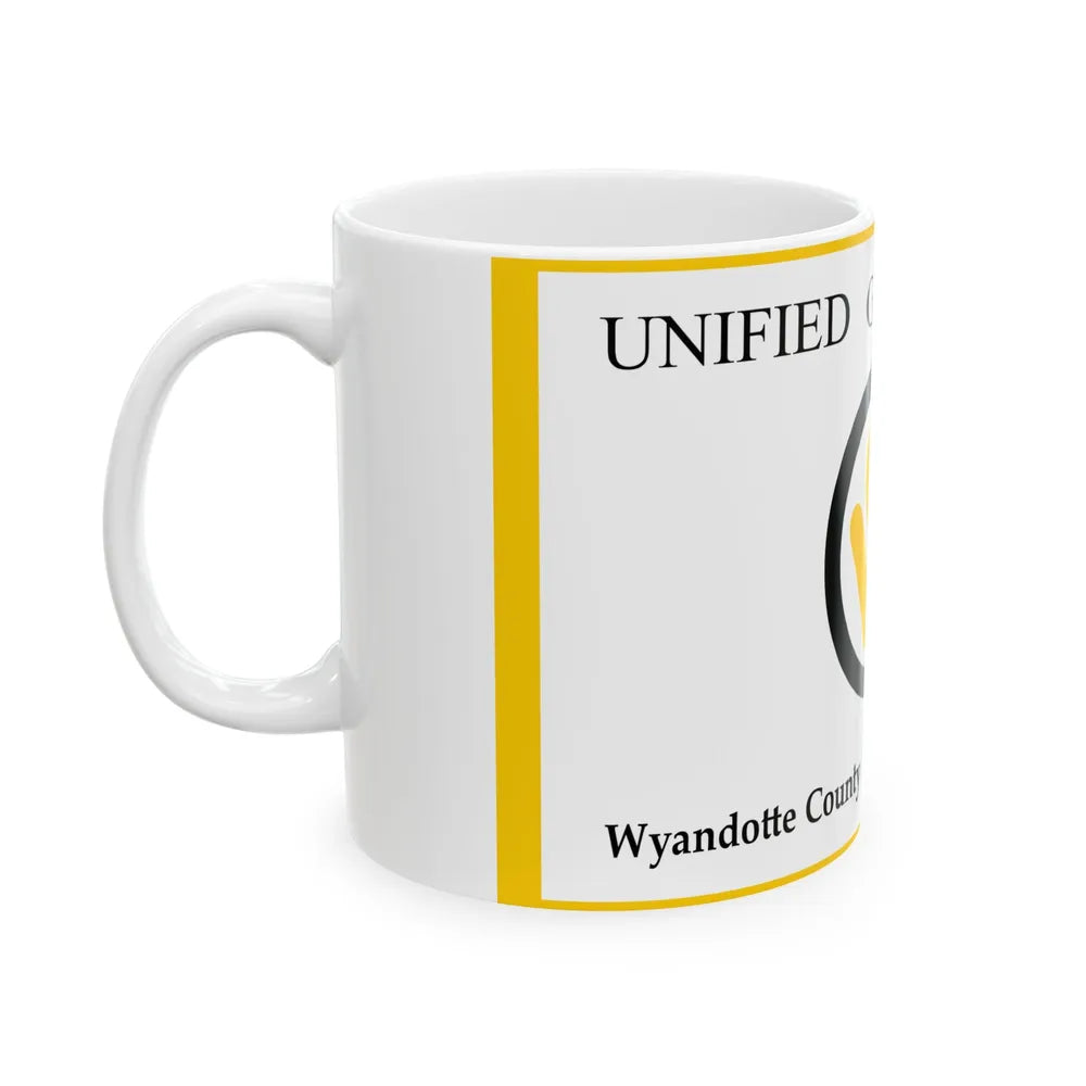 Flag of Wyandotte County Kansas (United States) White Coffee Mug - Go Mug Yourself