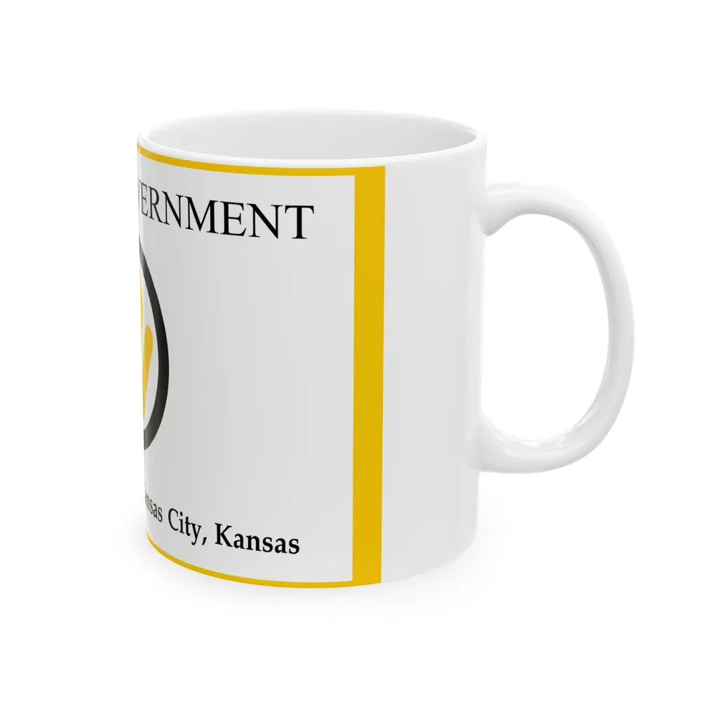 Flag of Wyandotte County Kansas (United States) White Coffee Mug - Go Mug Yourself