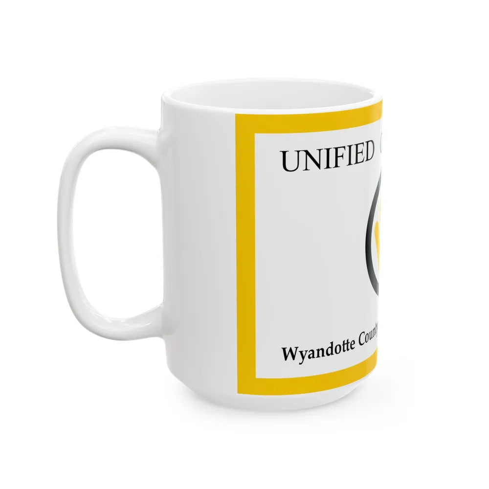 Flag of Wyandotte County Kansas (United States) White Coffee Mug - Go Mug Yourself