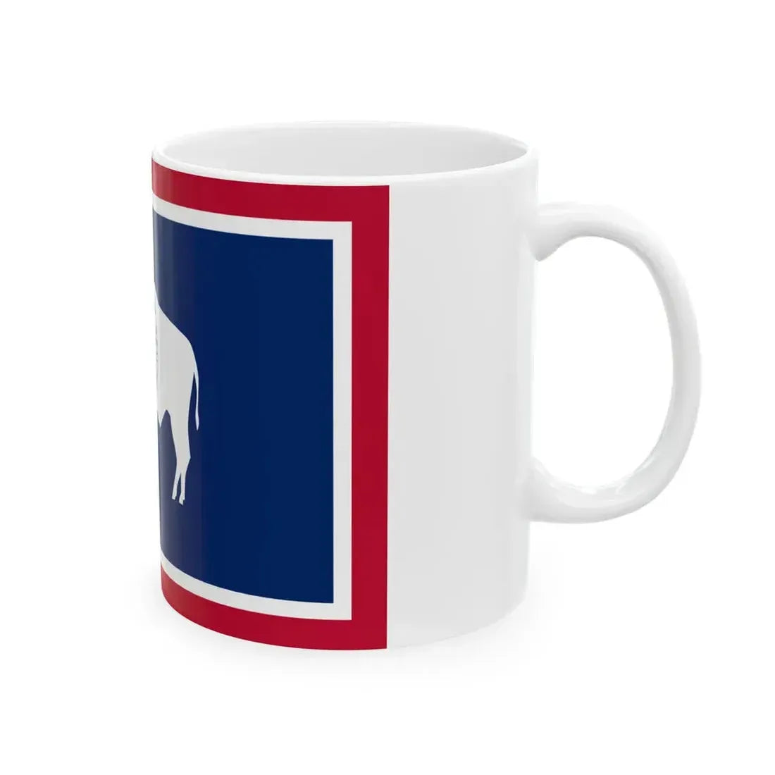 Flag of Wyoming 3-2 (United States) White Coffee Mug - Go Mug Yourself