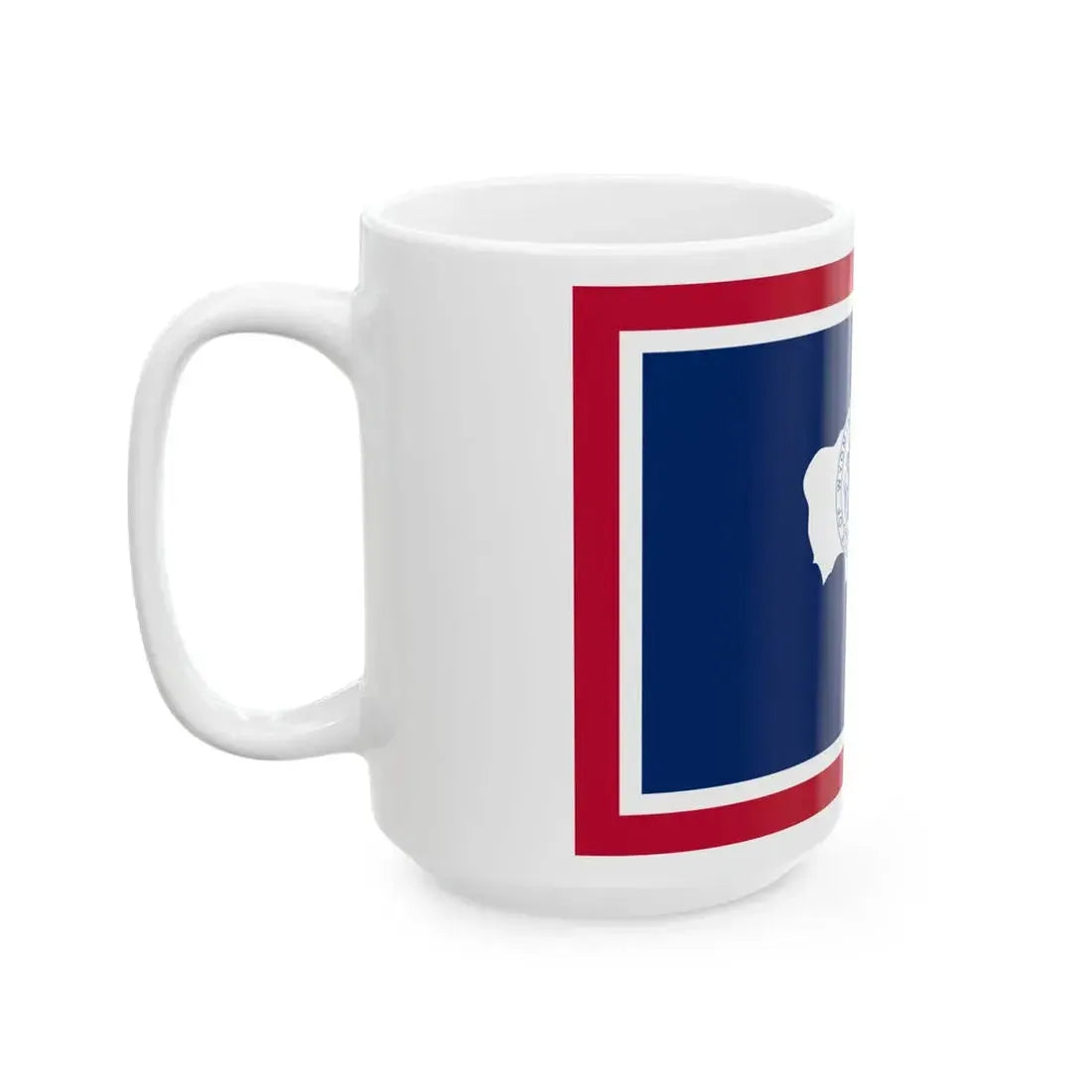 Flag of Wyoming 3-2 (United States) White Coffee Mug - Go Mug Yourself