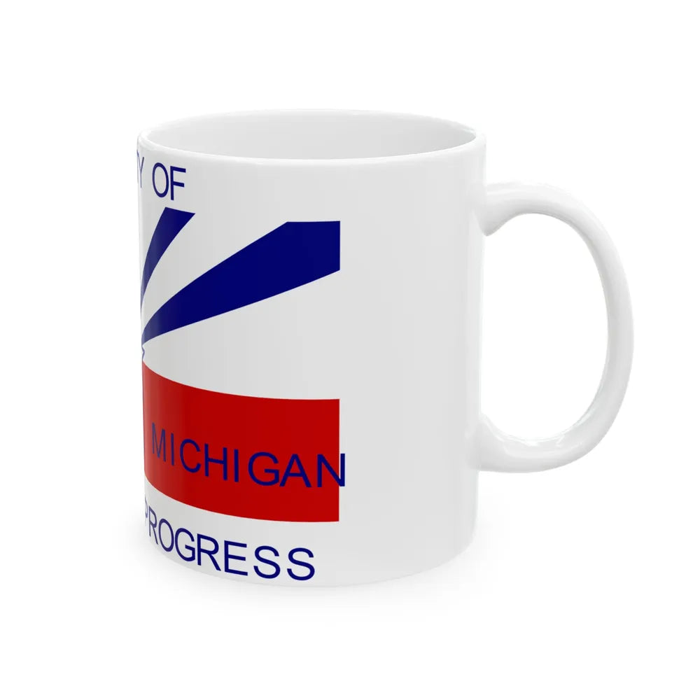Flag of Wyoming Michigan (United States) White Coffee Mug - Go Mug Yourself