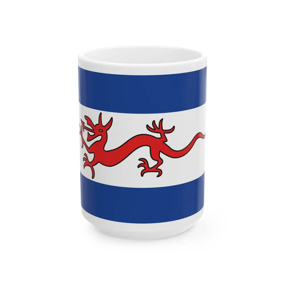 Flag of Y Wladfa (Argentina) White Coffee Mug 15oz - Go Mug Yourself
