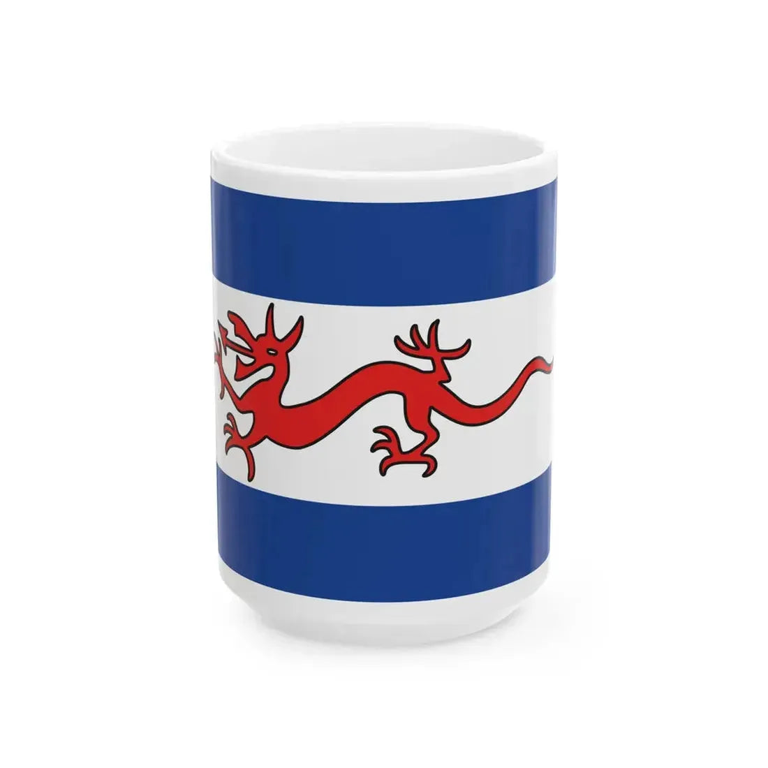 Flag of Y Wladfa (Argentina) White Coffee Mug 15oz - Go Mug Yourself